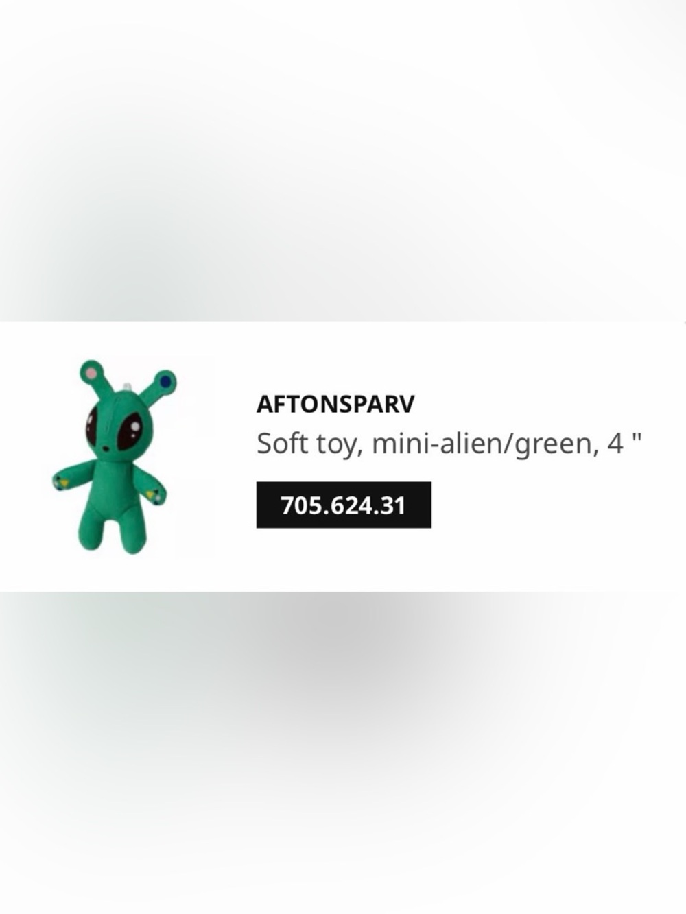 IKEA AFTONSPARV Mini Green Alien Plush (3) Set NWT 4โ - Picture 7 of 8